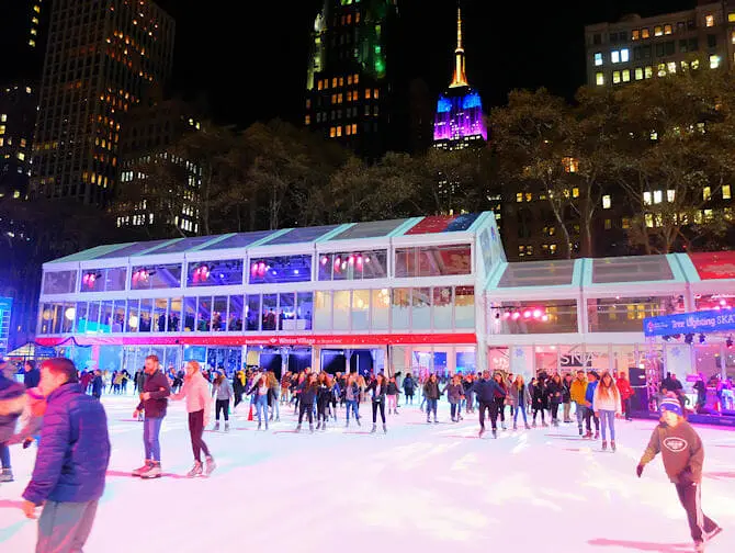 Patinar em Nova York - Bryant Park