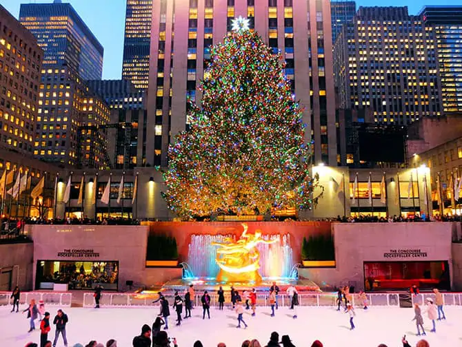 Patinar em Nova York - Pista de Patinação no Rockefeller Center