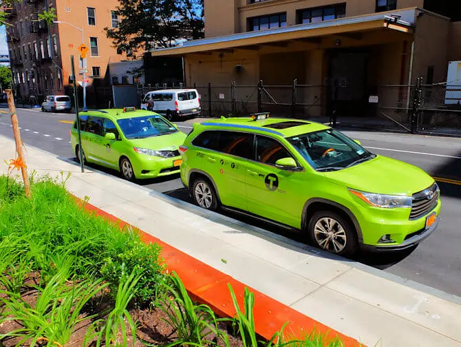Táxis em Nova York - Táxi verde em Nova York