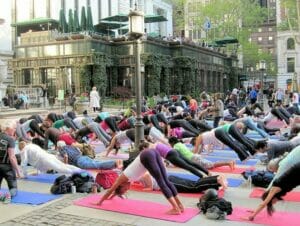 Aula de Yoga gratuita no Bryant Park