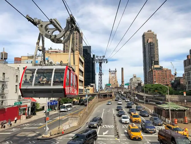 Roosevelt Island Tram em Nova York - Teleférico