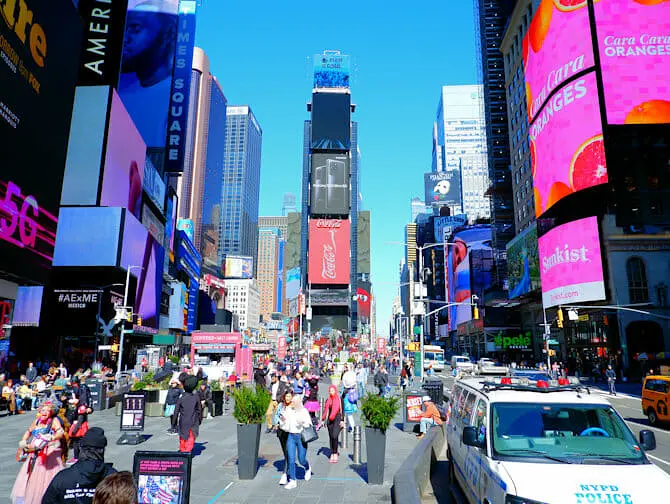 O que fazer na Times Square - Manhã