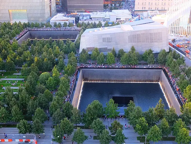 Memorial 11 de Setembro em Nova York - Vista Aérea