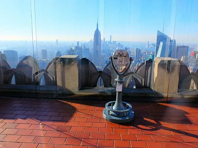 Dia de Ano Novo em Nova York - Top of the Rock ao pôr do sol