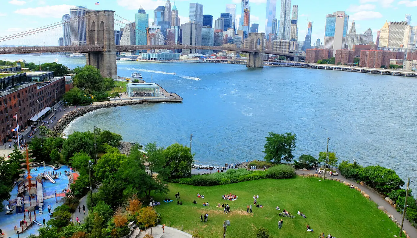 Brooklyn Bridge Park em Nova York - Do Alto