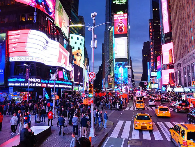 Ônibus turístico Gray Line em Nova York - Circuito Noturno