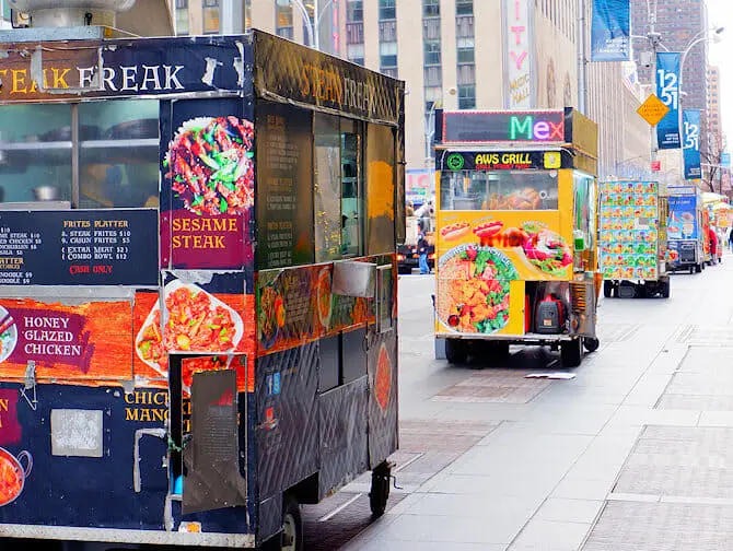Comida de rua em Nova York