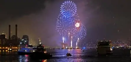 Réveillon em um barco