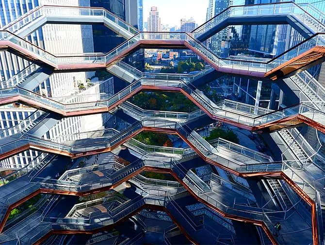 Hudson Yards Vessel em Nova York - Vista do Vessel