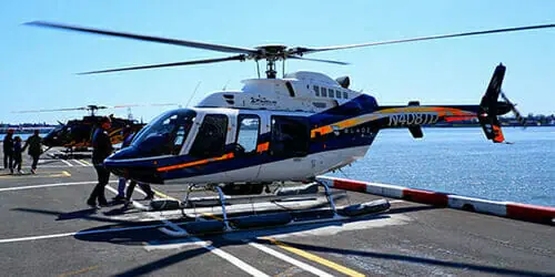 Faça um passeio de helicóptero