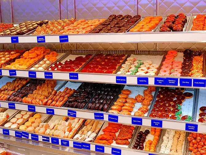 Donut Tour em Nova York - Vitrine de donuts