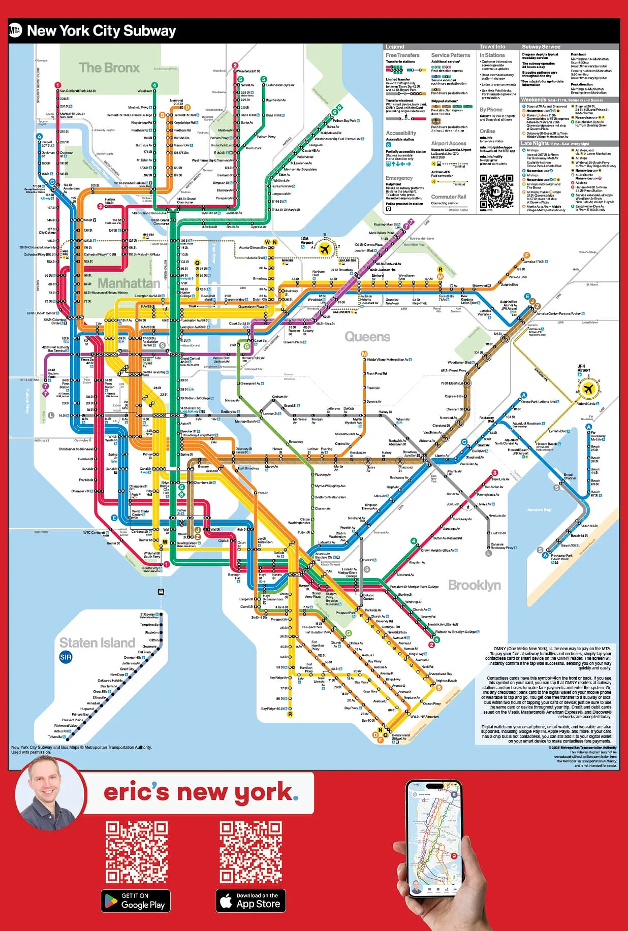 Mapa do Metrô e Ônibus MTA