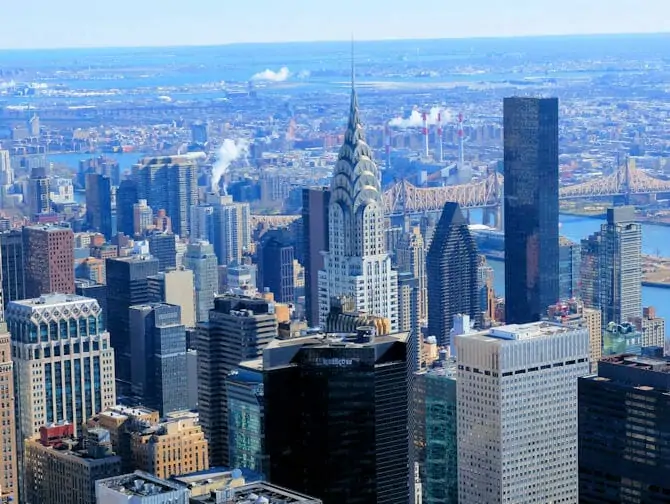 Chrysler Building em Nova York - Vista do Chrysler Building