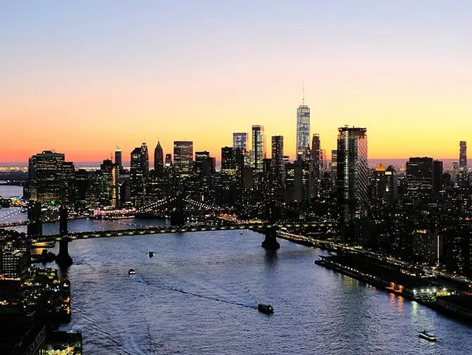 Passeio de helicóptero noturno em Nova York