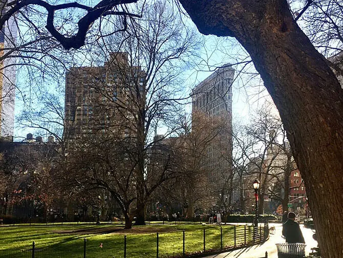 Flatiron Building em Nova York - Madison Square Park