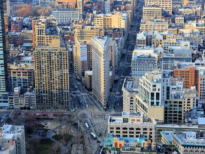 Flatiron Building em Nova York - Vista