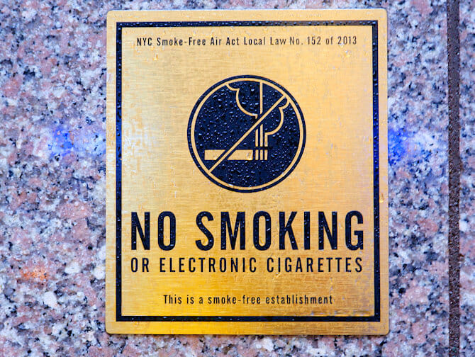 Fumar em Nova York