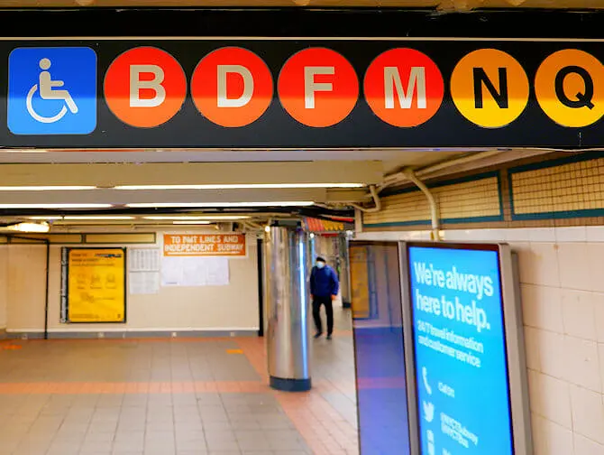 Acessibilidade para pessoas com deficiência em Nova York - Metrô