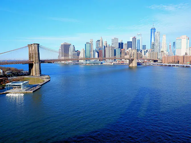 Manhattan Bridge em Nova York - Vista da ponte
