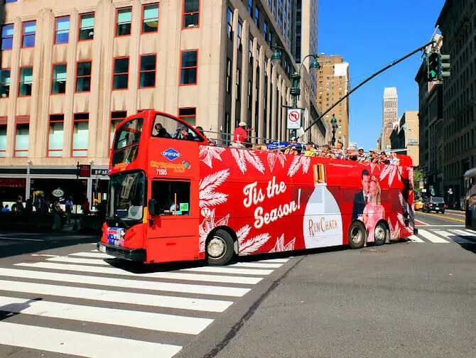 Ônibus turístico Gray Line em Nova York