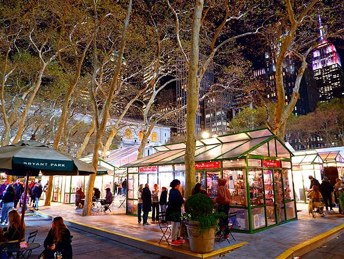 Feiras de Natal em Nova York - Mercado do Bryant Park