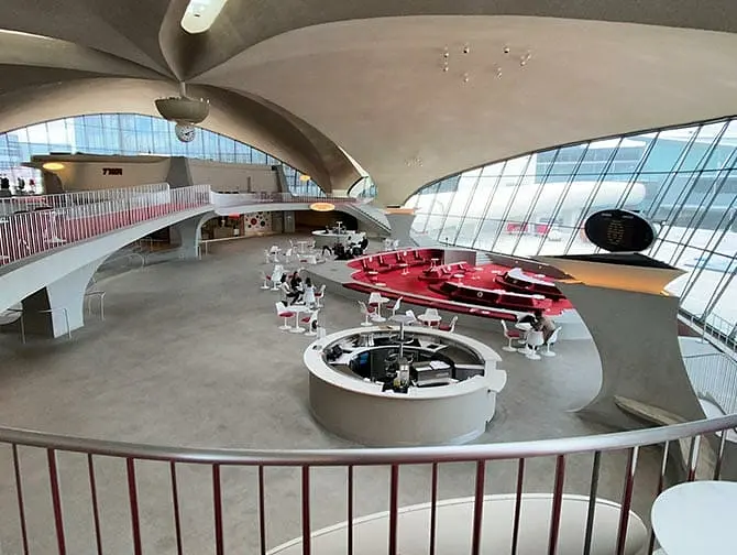 JFK Airport TWA Hotel lobby