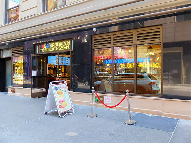 Café da manhã em Nova York - USA Brooklyn Delicatessen