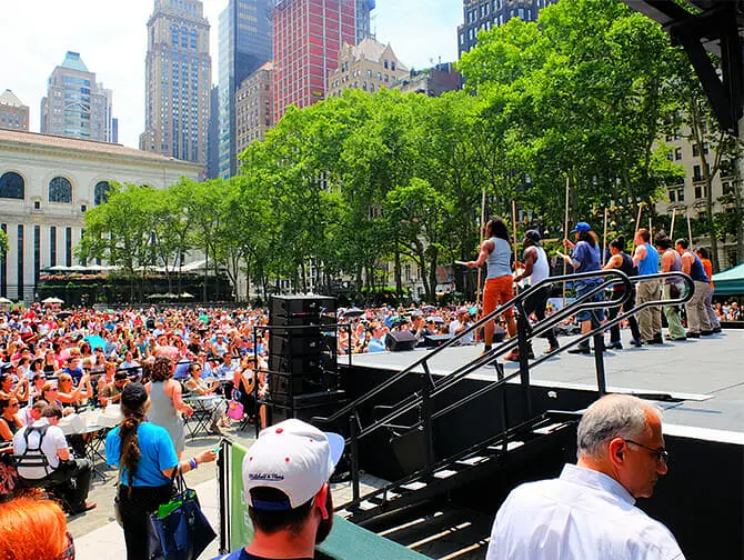 Bryant Park em Nova York - Broadway