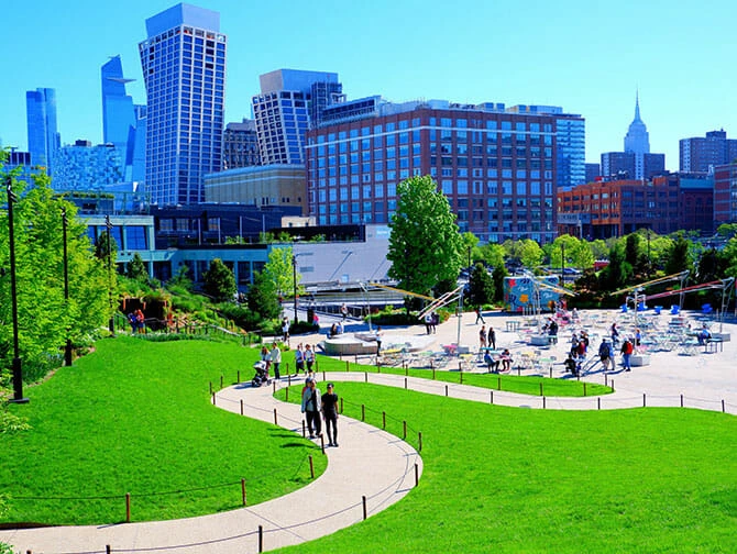 Hudson River Park em Nova York - Vista da Little Island