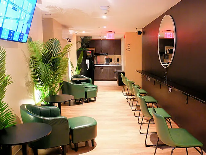 Hostels em Nova York - Nap York Central Park Sleep Station área comum