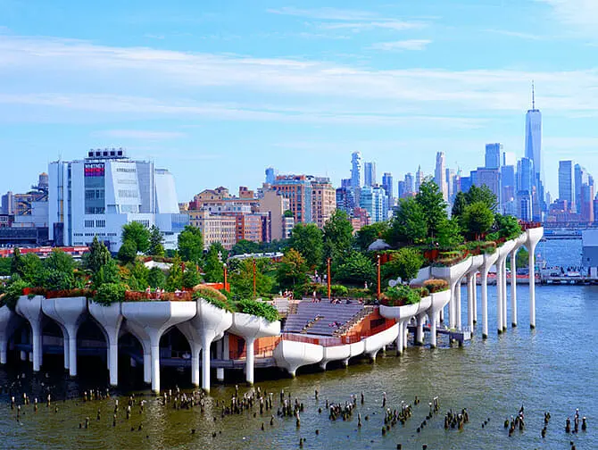 Hudson River Park em Nova York - Vista do Pier 57