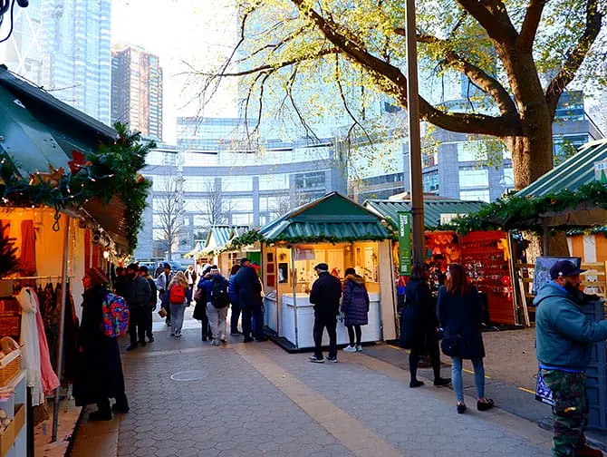 Feiras de Natal em Nova York - Columbus Circle exterior