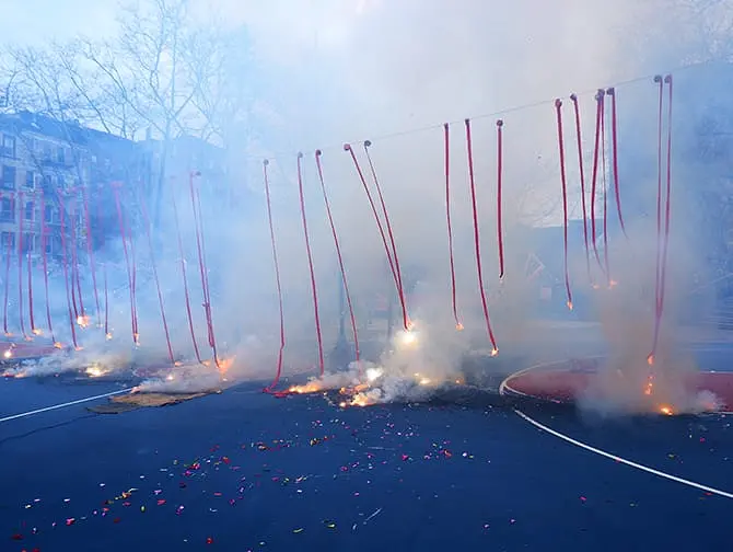 Ano Novo Lunar em Nova York - Cerimônia de fogos