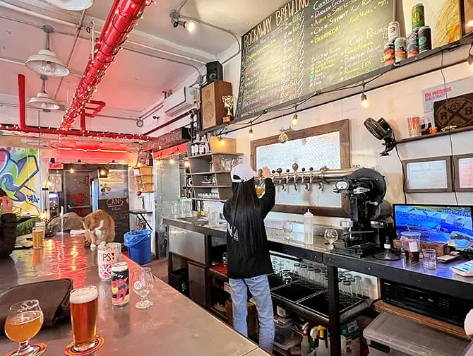 Cervejarias de Nova York - Dentro da Rockaway Brewing Company