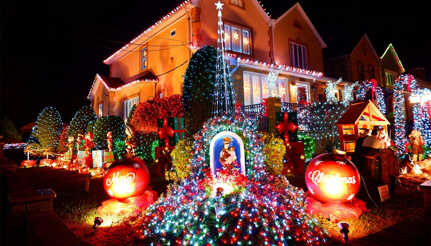 Clima de Natal em Nova York - Excurs&atilde;o Luzes de Natal em Dyker Heights