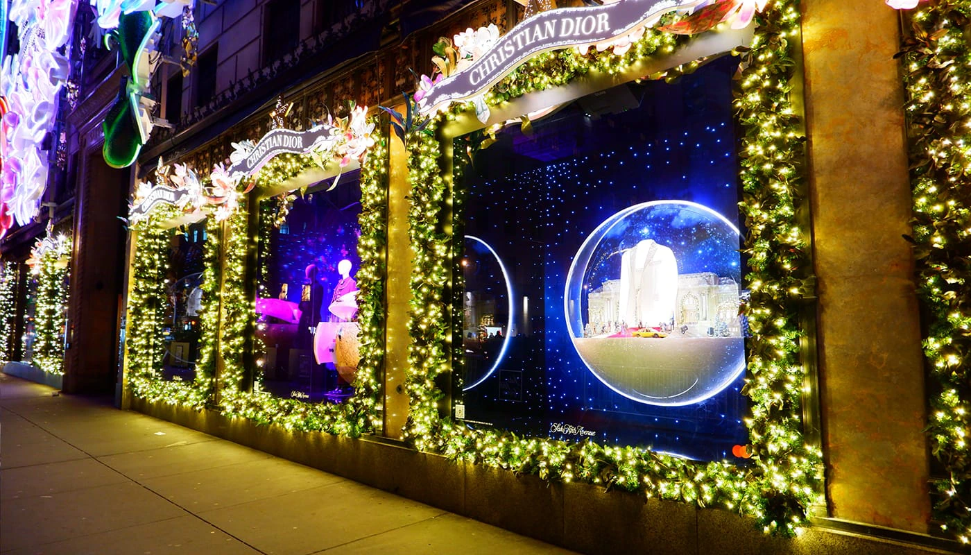 Clima de Natal em Nova York - Vitrines Decoradas