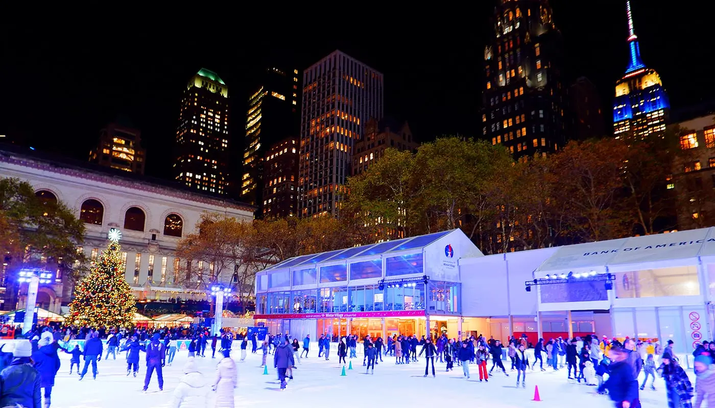 Roteiro de Natal em Nova York - mercado de natal no Bryant Park