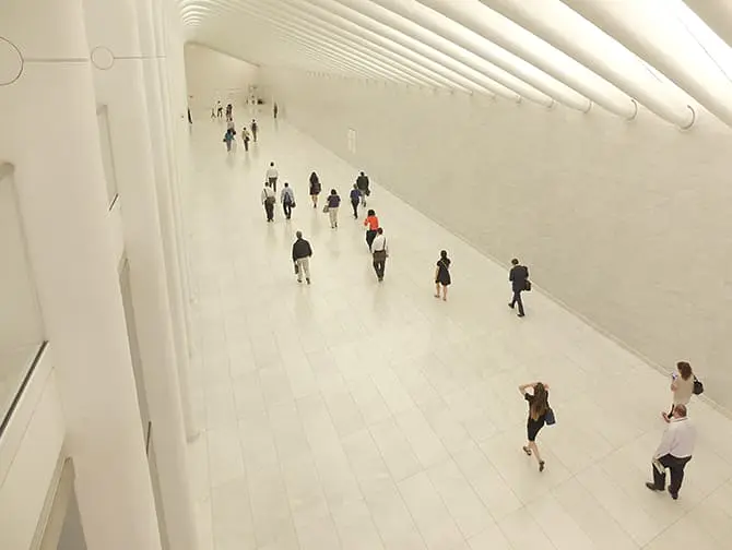 Oculus em Nova York - Passagem subterrânea