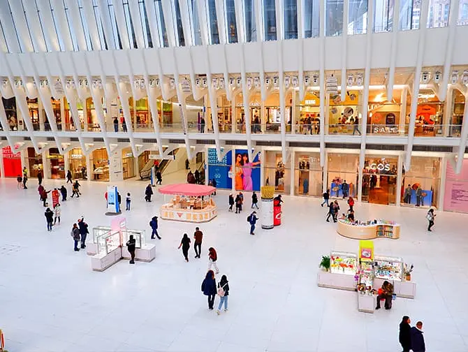 Oculus em Nova York - Westfield World Trade Center Mall