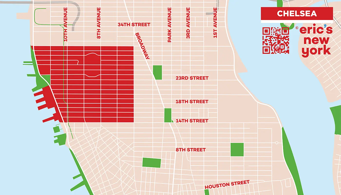 Chelsea em Nova York - Mapa Gratuito