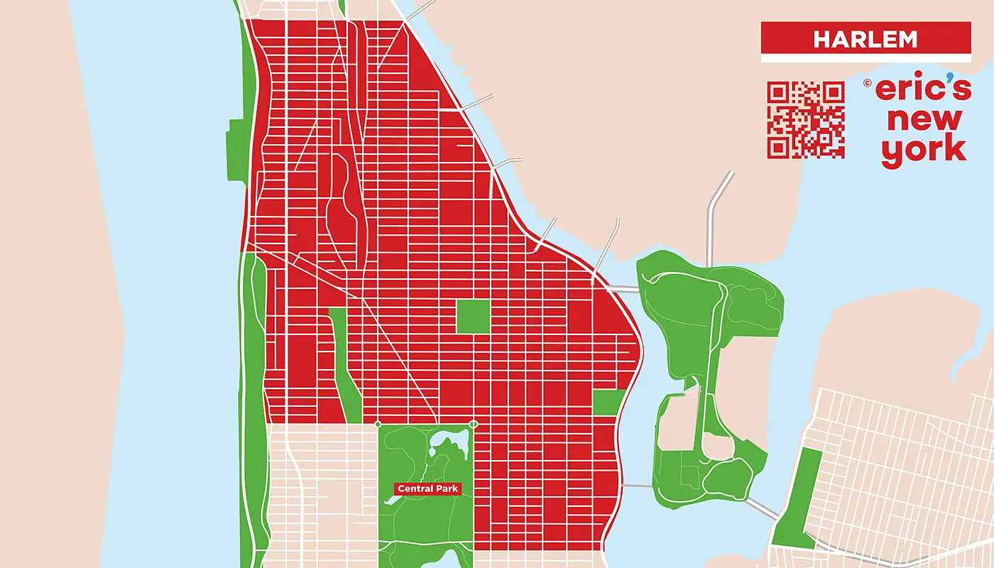 Harlem em Nova York - Mapa Gratuito
