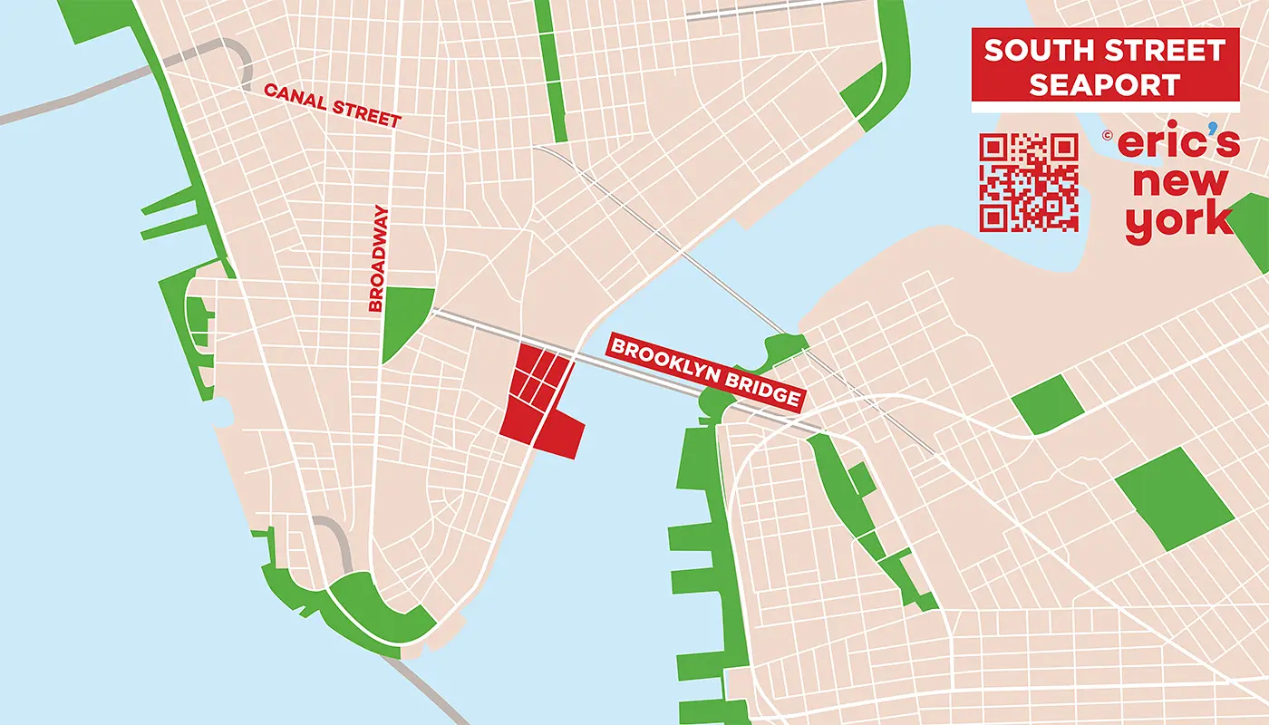 South Street Seaport em Nova York - Mapa Gratuito