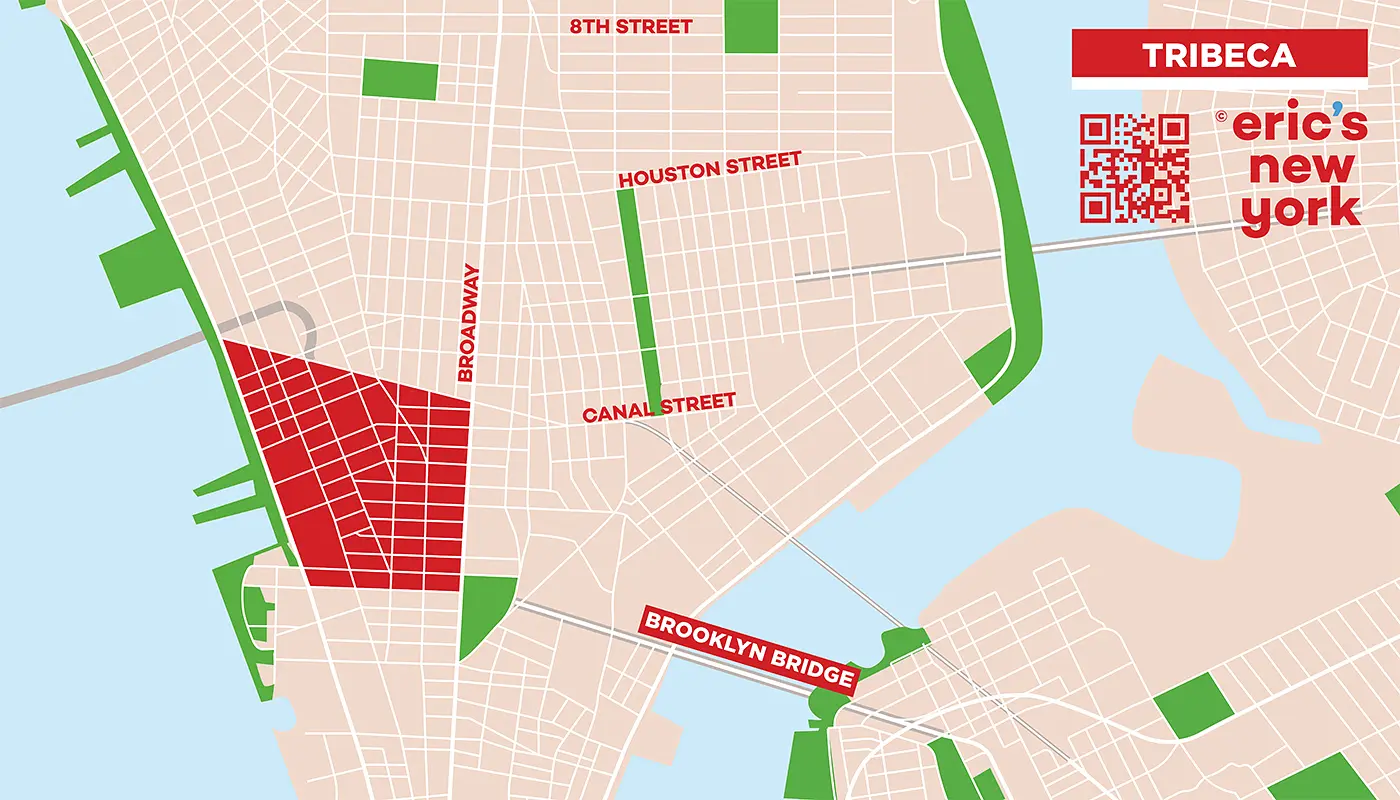 TriBeCa em Nova York - Mapa Gratuito