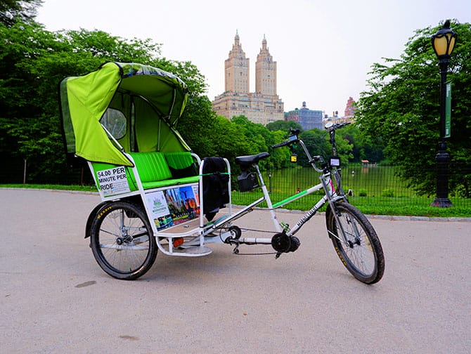 Passeio de pedicab pelo Central Park - Central Park tour