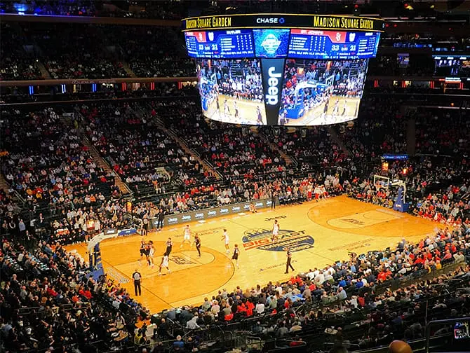 Basquete universitário em Nova York - Madison Square Garden
