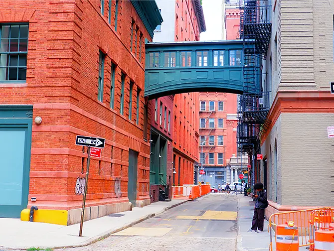 Rotas pedestres em Nova York - Impress&atilde;o de TriBeCa