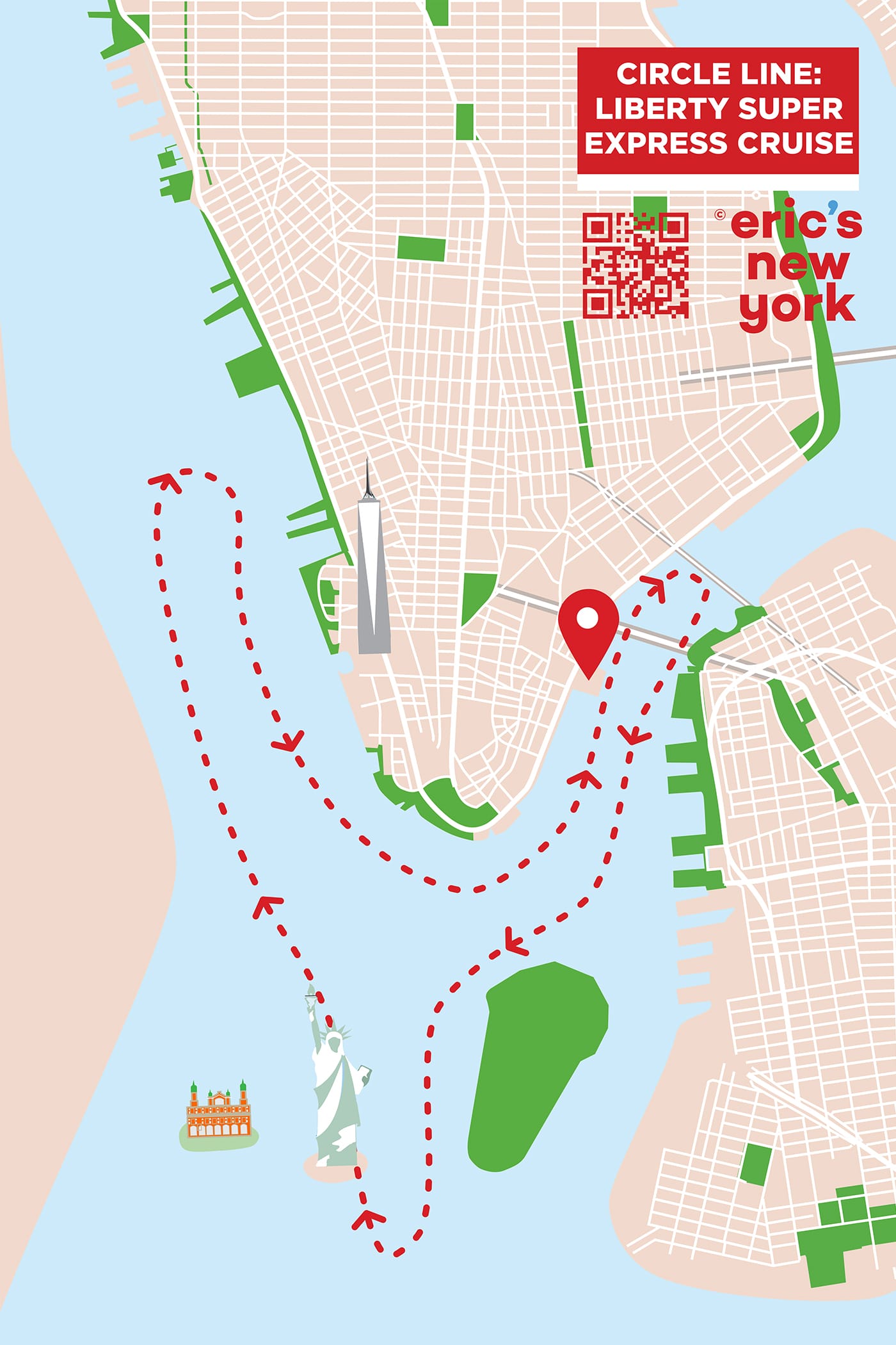 Circle Line: passeio de barco Liberty Super Express (50 min) - Rota