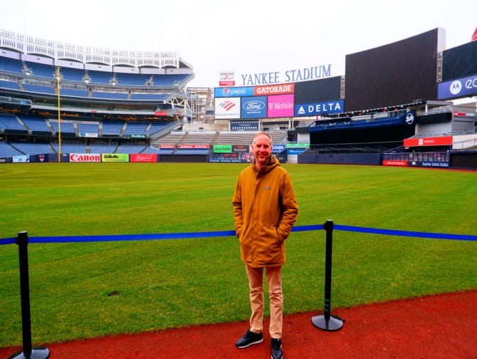 Tour do Yankee Stadium - Um Momento de Foto durante o Tour