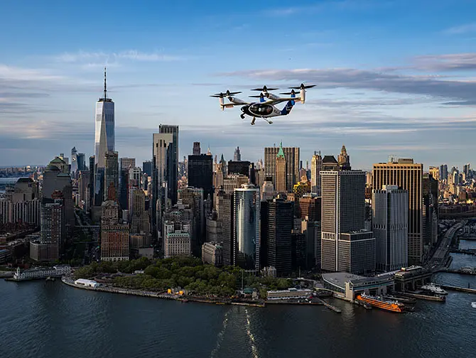 Joby Aviation táxi aéreo elétrico do JFK para Manhattan - Voo de 7 minutos do aeroporto para a cidade
