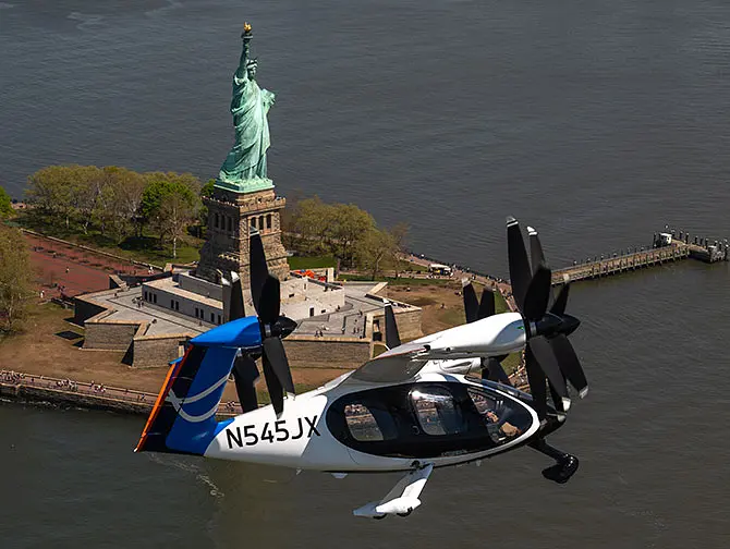 Joby Aviation táxi aéreo elétrico do JFK para Manhattan - Transferência e passeio em um